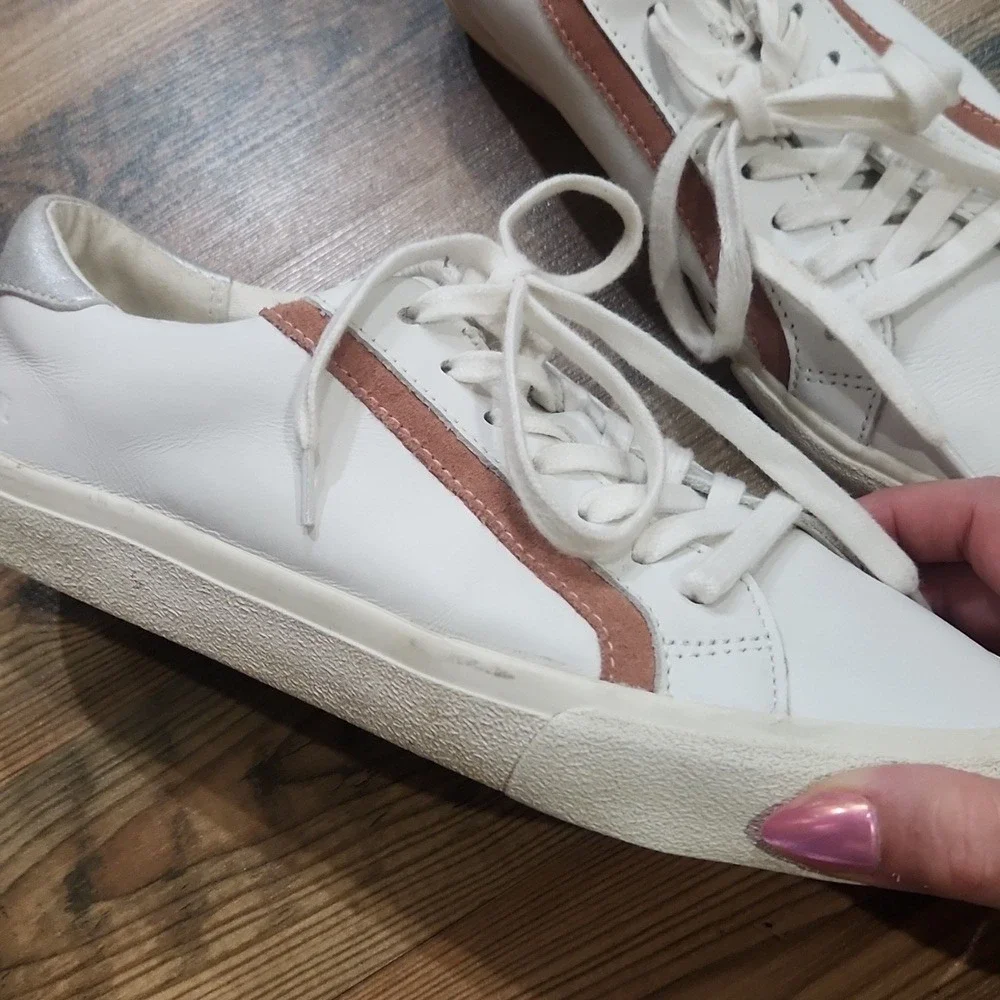 Madewell MWL Delia Sidewalk‎ Lo Top Leather Tie Sneakers Athleisure Size W8 M6.5